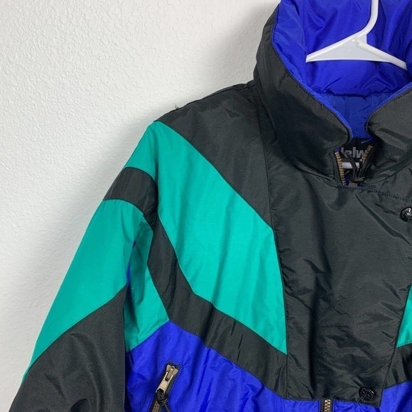 VINTAGE 90s Edelweiss Skiwear Full Zip Ski Parka Jacket Coat Womens Large - Picture 2 of 7